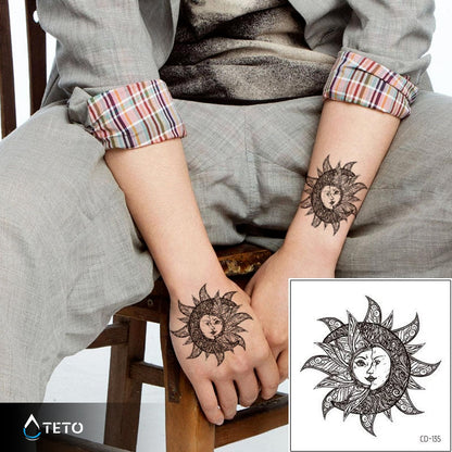 Sonne und Mond - TETO Temporäre Tattoos