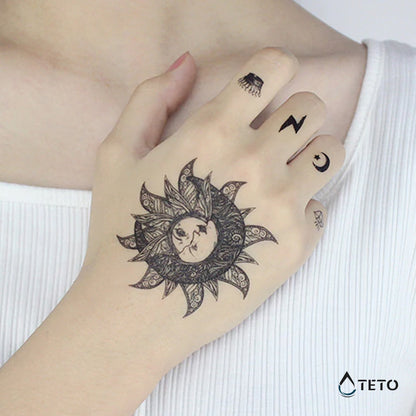 Sonne und Mond - TETO Temporäre Tattoos