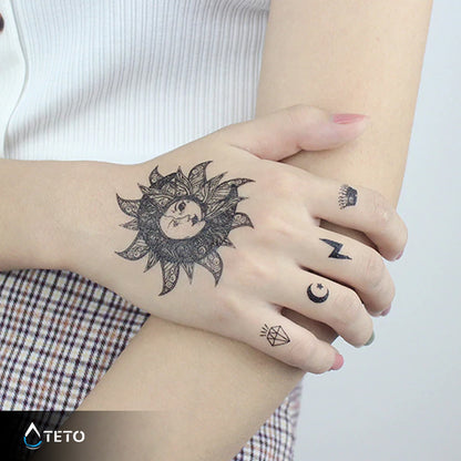 Sonne und Mond - TETO Temporäre Tattoos