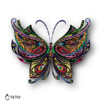 Multicolor-Schmetterling - TETO Temporäre Tattoos