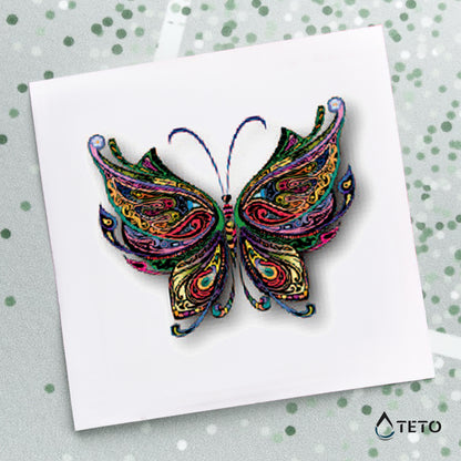 Multicolor-Schmetterling - TETO Temporäre Tattoos