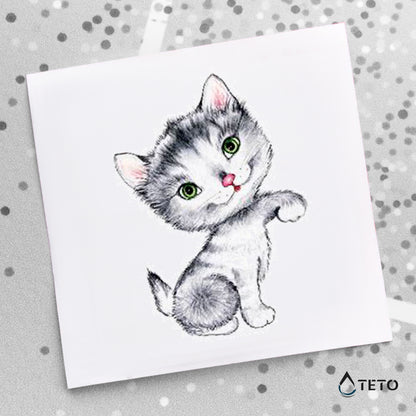 Niedliche Katze - TETO Temporäre Tattoos