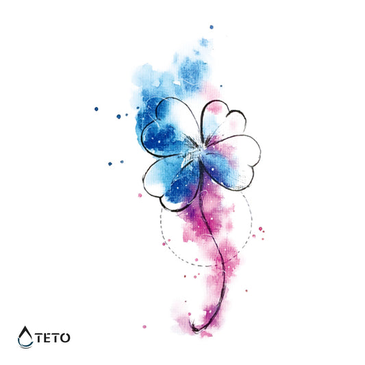 Vierblättriges Kleeblatt - TETO Temporäre Tattoos