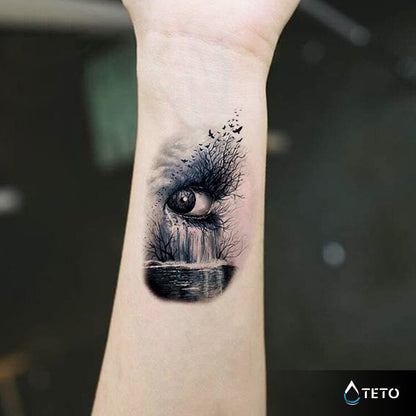 Natürliches Auge - TETO Temporäre Tattoos