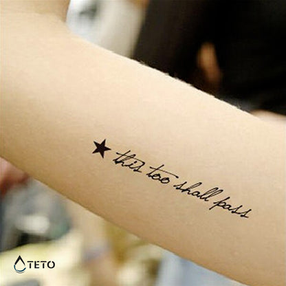 Auch das wird vorübergehen - Set - TETO Temporäre Tattoos