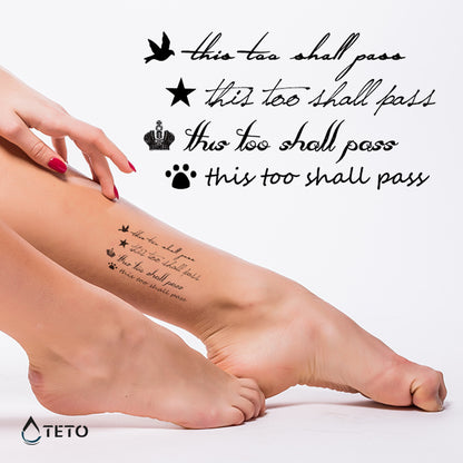 Auch das wird vorübergehen - Set - TETO Temporäre Tattoos