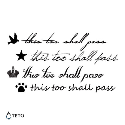 Auch das wird vorübergehen - Set - TETO Temporäre Tattoos