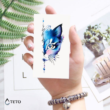 Katze Gesicht - TETO Temporäre Tattoos