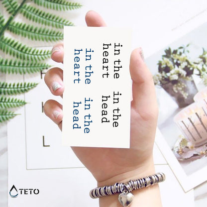 Im Kopf und im Herzen - Set - TETO Temporäre Tattoos