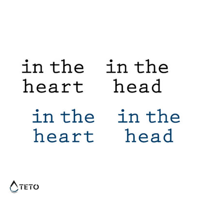 Im Kopf und im Herzen - Set - TETO Temporäre Tattoos