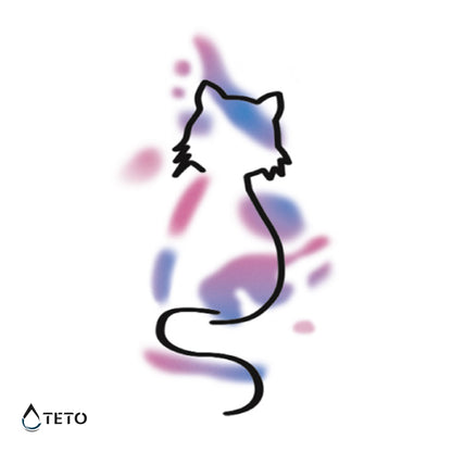 Katzensilhouette - TETO Temporäre Tattoos