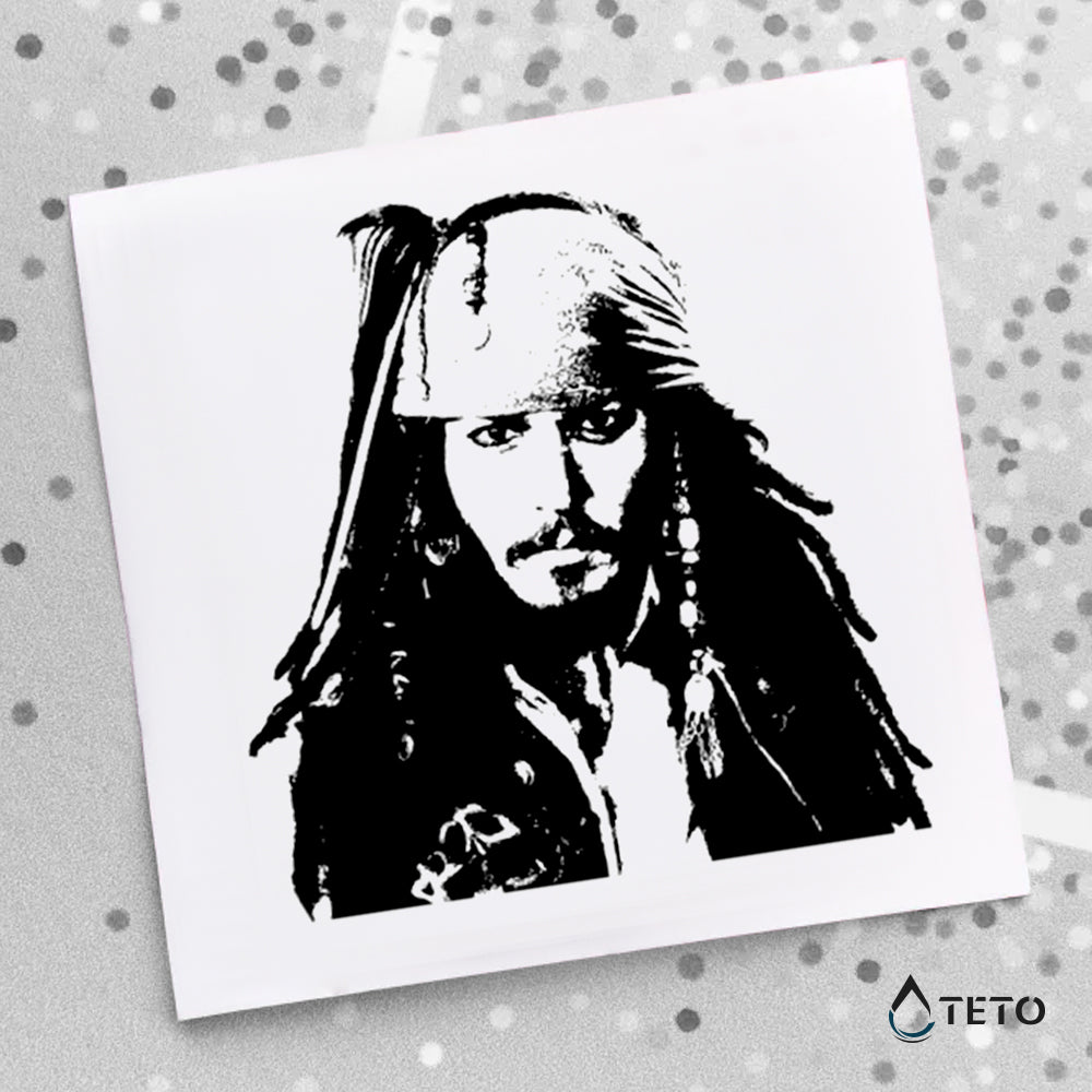 Johnny Depp - Jack Sparrow - TETO Temporäre Tattoos