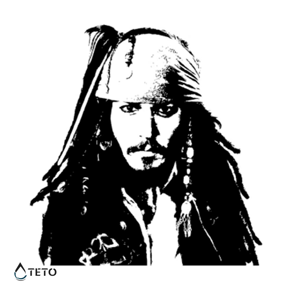 Johnny Depp - Jack Sparrow - TETO Temporäre Tattoos