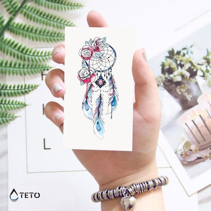 Traumfänger mit Rosen - TETO Temporäre Tattoos