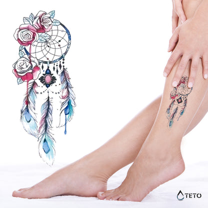 Traumfänger mit Rosen - TETO Temporäre Tattoos