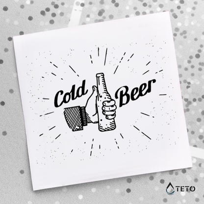 Eiskaltes Bier - TETO Temporäre Tattoos