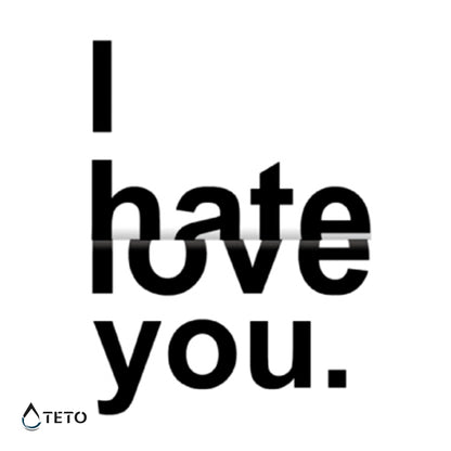 Ich liebe dich/Ich hasse dich - TETO Temporäre Tattoos