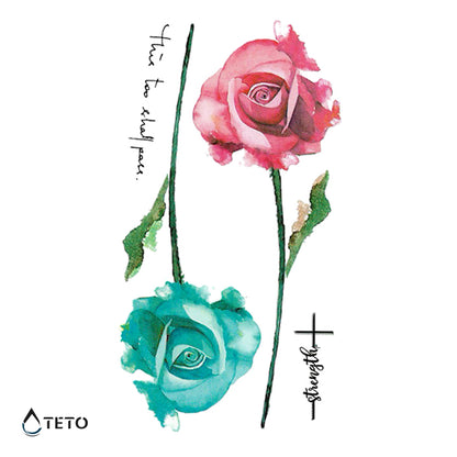 Motivationsrosen - Set - TETO Temporäre Tattoos