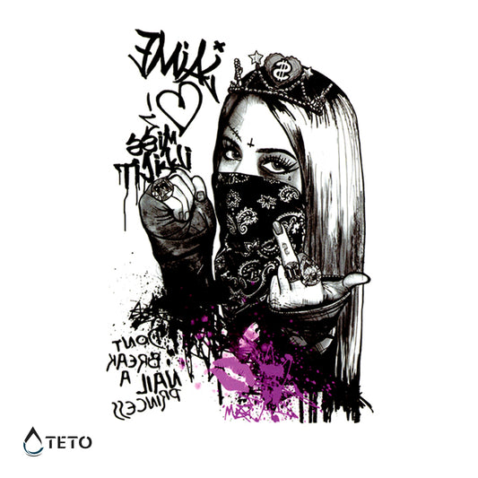 Gangster-Mädchen - TETO Temporäre Tattoos