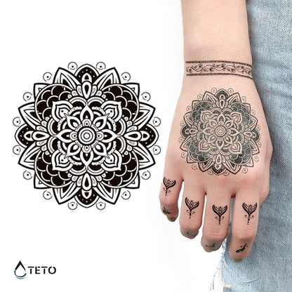 Mandala Typ D - TETO Temporäre Tattoos