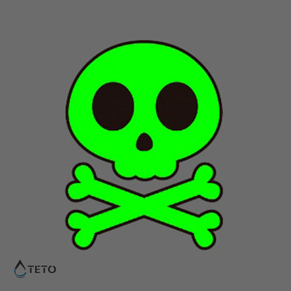 Totenschädel - Leuchtet im Dunkeln - TETO Temporäre Tattoos