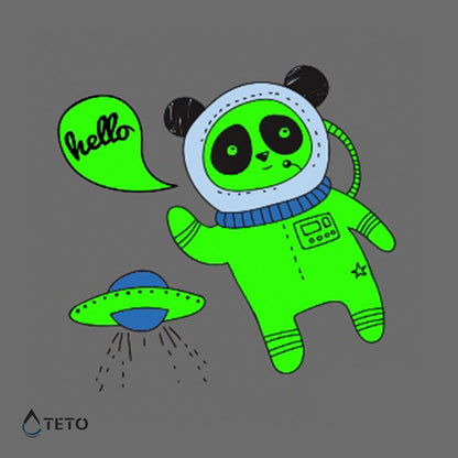 Astronaut - Leuchtet im Dunkeln - TETO Temporäre Tattoos