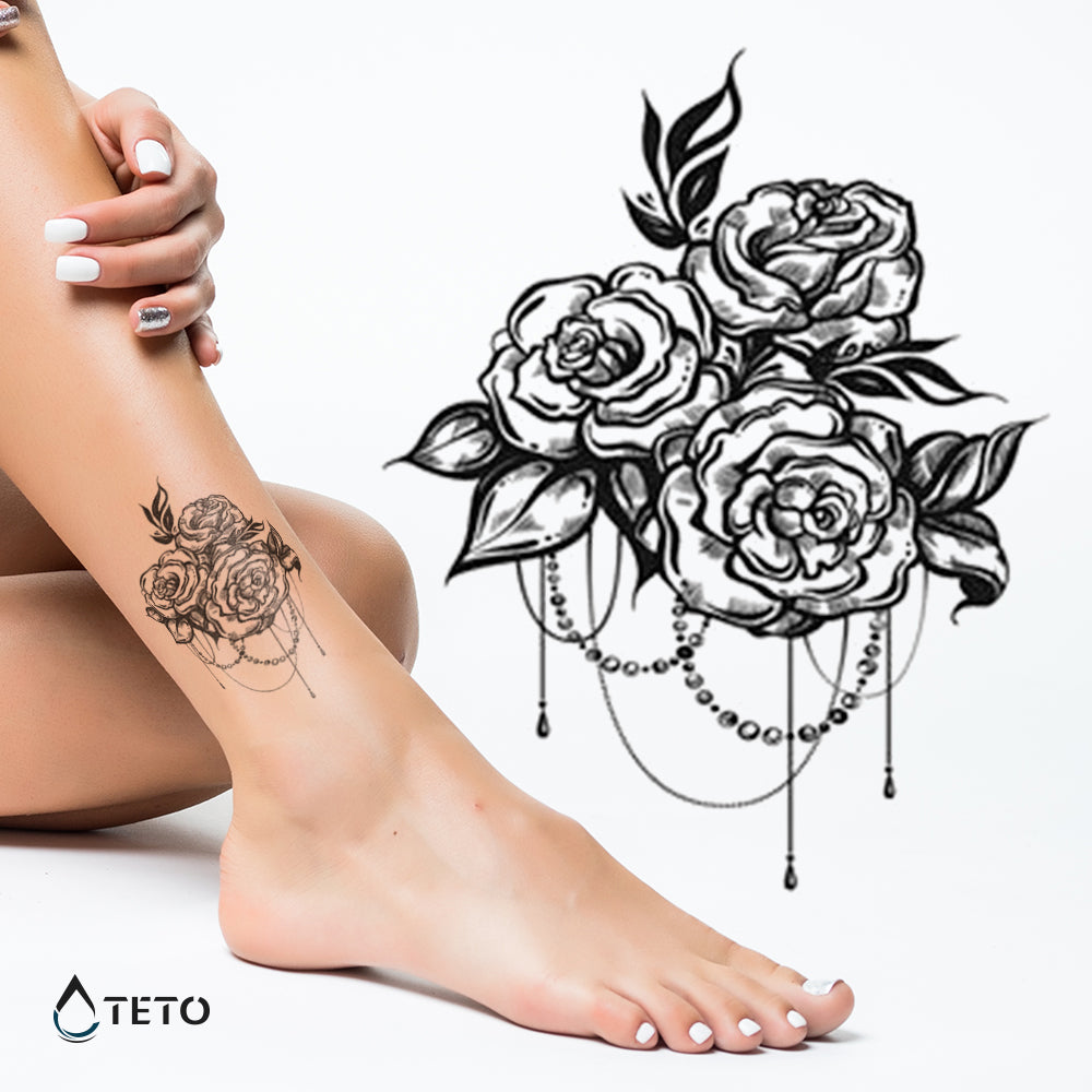 Drei Rosen - TETO Temporäre Tattoos