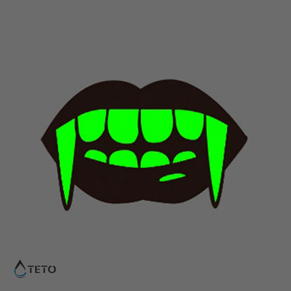 Vampirzähne - Leuchtet im Dunkeln - TETO Temporäre Tattoos