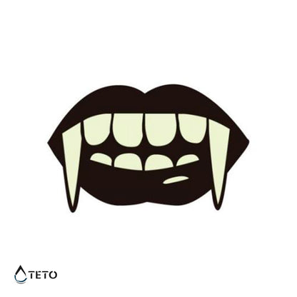 Vampirzähne - Leuchtet im Dunkeln - TETO Temporäre Tattoos