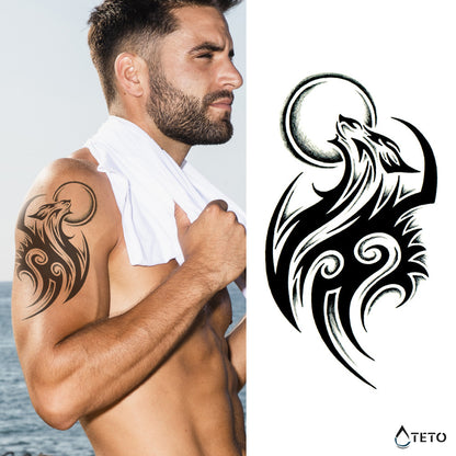 Tribal wolf – Typ B - TETO Temporäre Tattoos