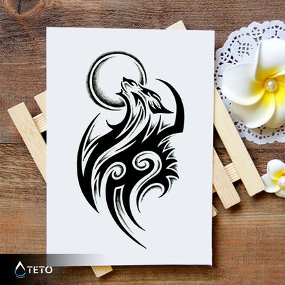 Tribal wolf – Typ B - TETO Temporäre Tattoos