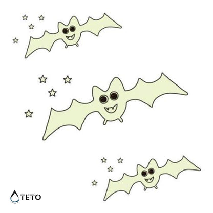 Fledermaus - Leuchtet im Dunkeln - Set - TETO Temporäre Tattoos