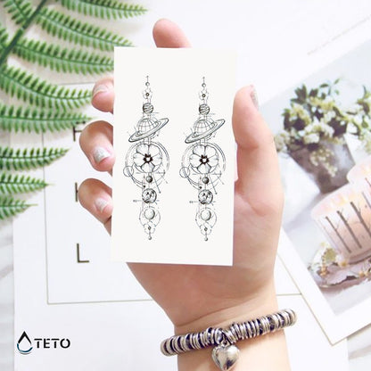 Reihe von Planeten - Set - TETO Temporäre Tattoos