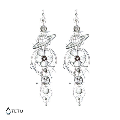 Reihe von Planeten - Set - TETO Temporäre Tattoos