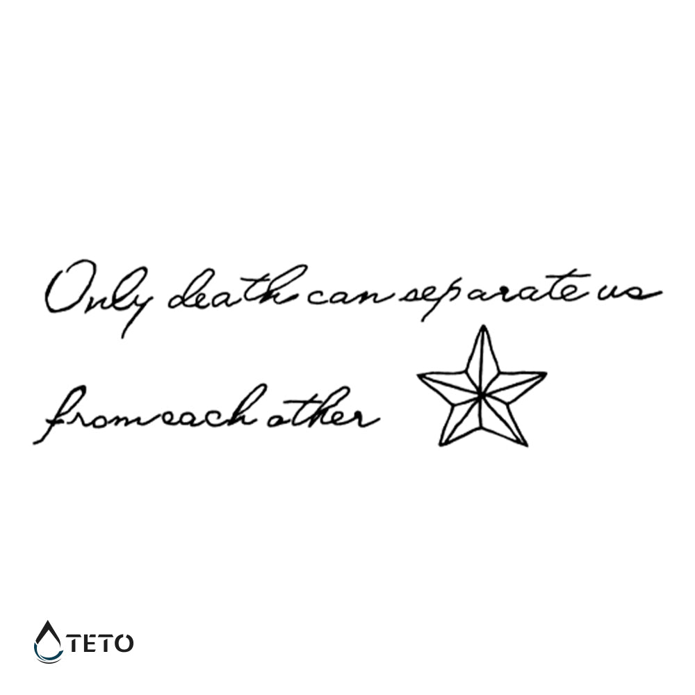 Nur der Tod kann uns trennen - TETO Temporäre Tattoos