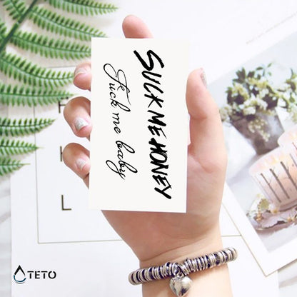 Sinnliche Botschaften - Set - TETO Temporäre Tattoos