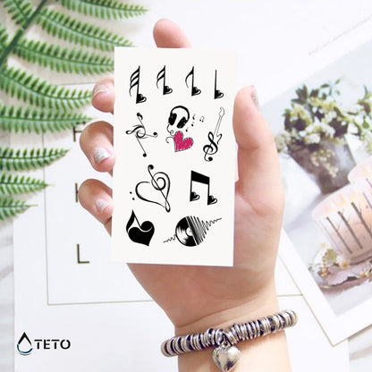 Notenblatt - Set - TETO Temporäre Tattoos