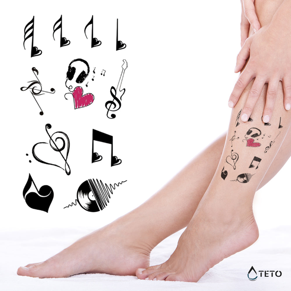 Notenblatt - Set - TETO Temporäre Tattoos