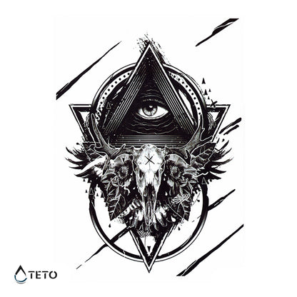 Auge in einem Dreieck - TETO Temporäre Tattoos