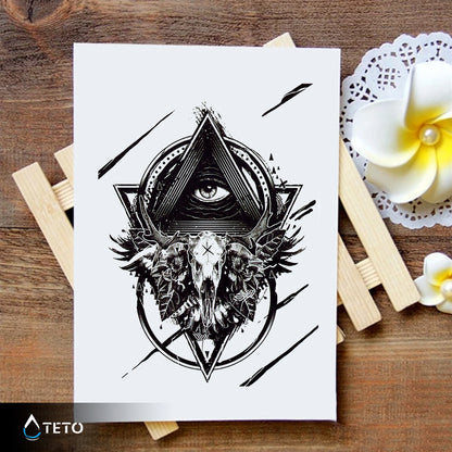 Auge in einem Dreieck - TETO Temporäre Tattoos