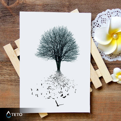 Baum des Lebens mit Vögeln - TETO Temporäre Tattoos