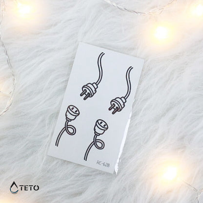 Steckdosen - Set - TETO Temporäre Tattoos