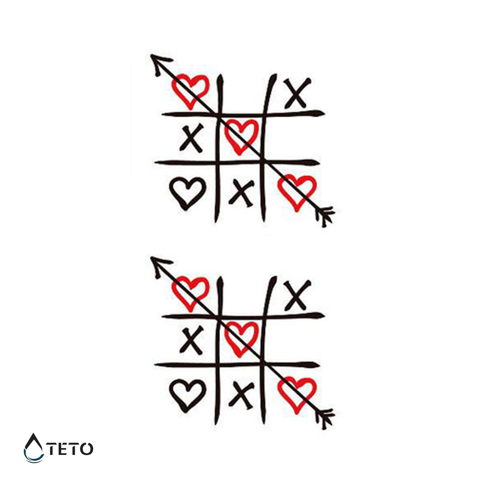 Drei in einer Reihe - Set - TETO Temporäre Tattoos