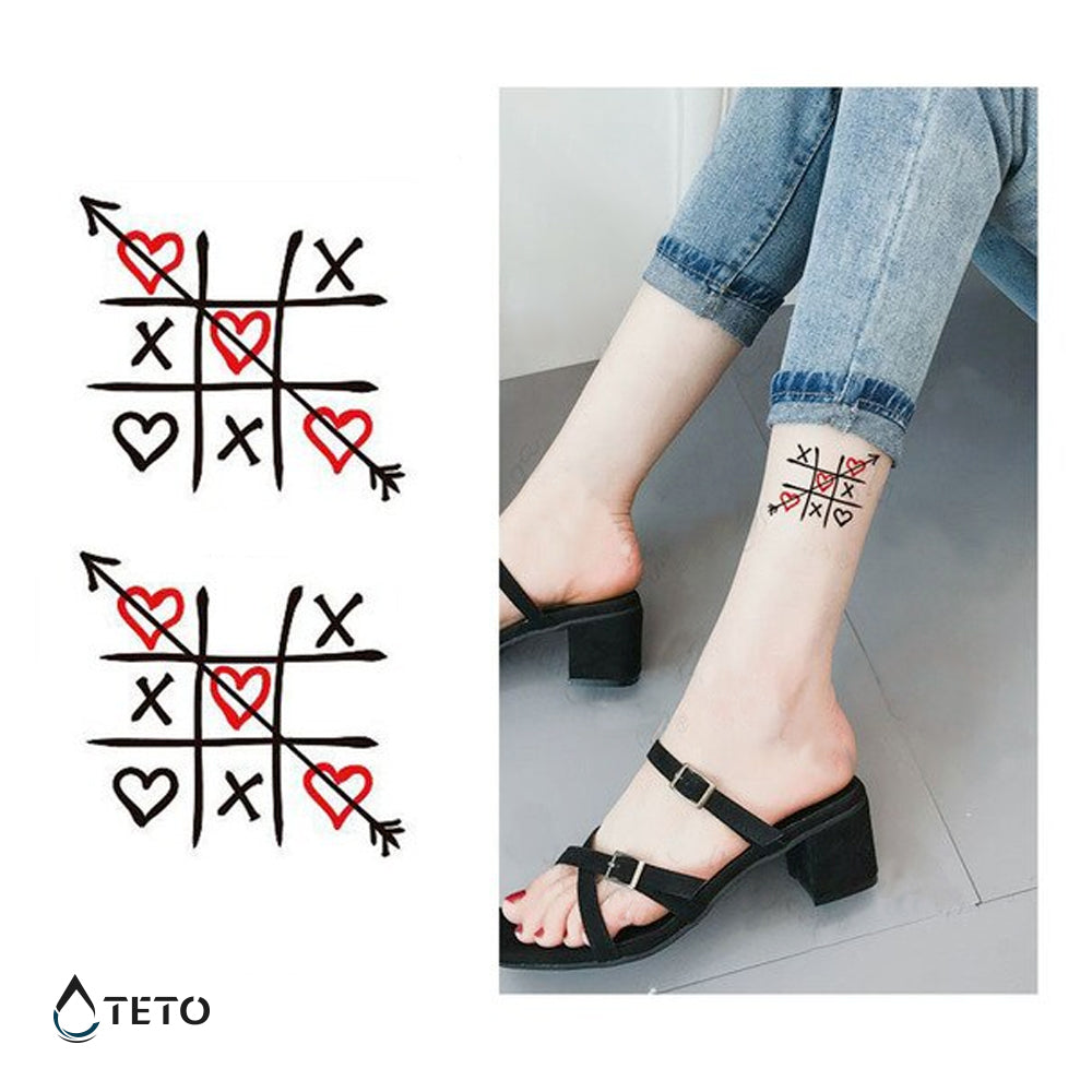 Drei in einer Reihe - Set - TETO Temporäre Tattoos