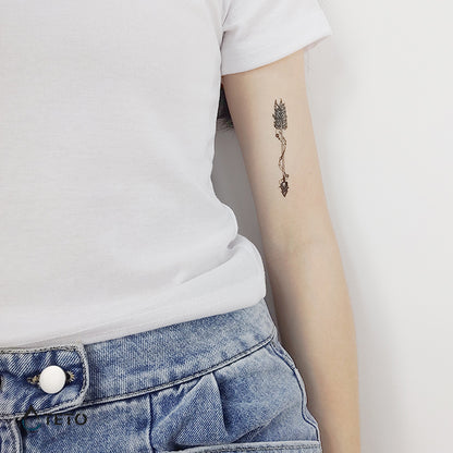 Pfeile mit Blumen - Set - TETO Temporäre Tattoos