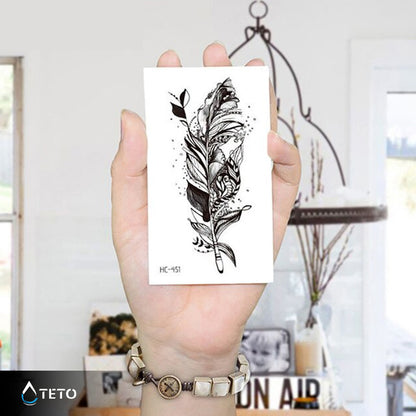 Zerfallende Feder - TETO Temporäre Tattoos