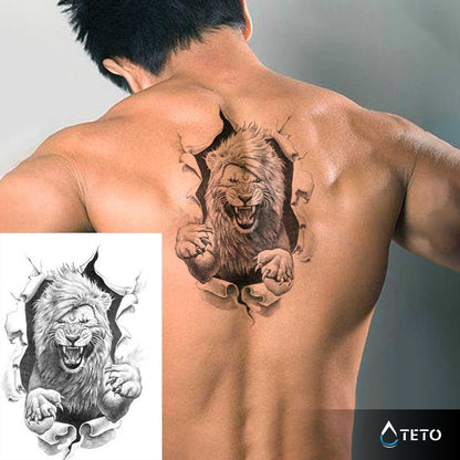 Löwe auf der Haut - TETO Temporäre Tattoos
