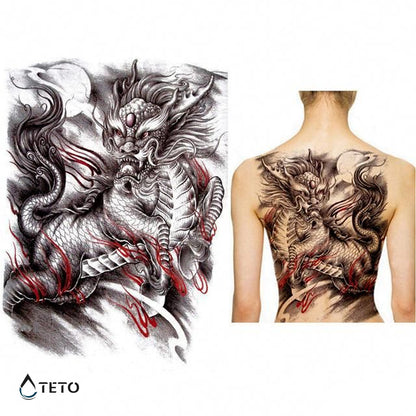 Geheimnisvoller Drache - TETO Temporäre Tattoos