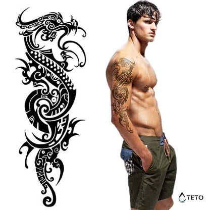 Tribaldrache - TETO Temporäre Tattoos