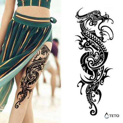 Tribaldrache - TETO Temporäre Tattoos